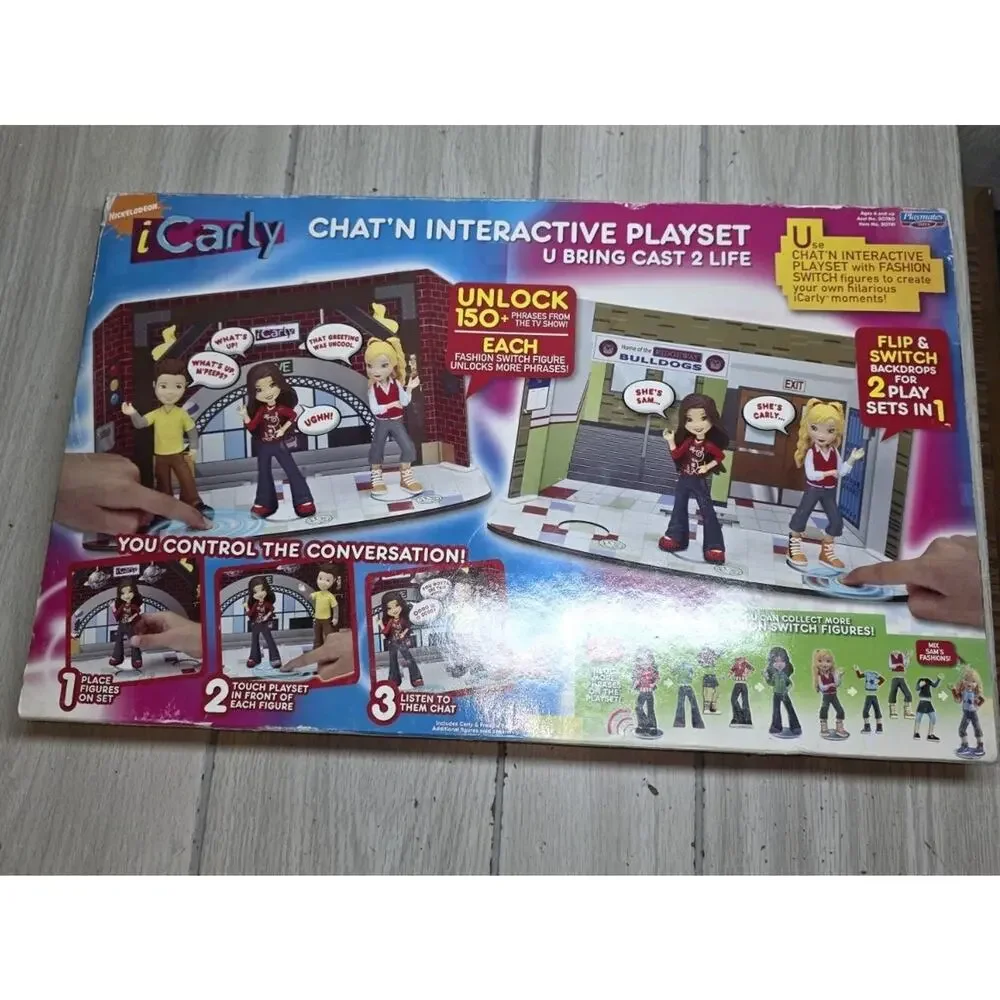 icarly Miranda Cosgrove Chat'N Interactive Playset Jennette McCurty Nathan NIB
